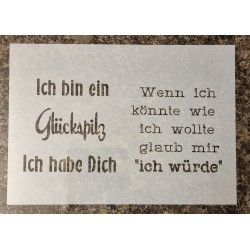 Schablone Du bist ein...