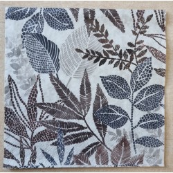 Serviette Blätter braun