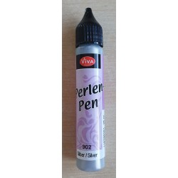 Perlen Pen silber