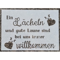 Schablone Ein Lächeln