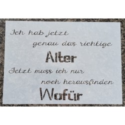 Schablone Ich hab jetzt...