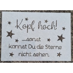 Schablone Kopf hoch