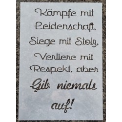 Schablone Kämpfe mit...