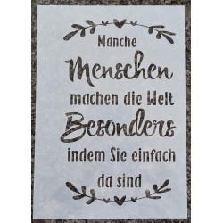 Schablone Manche Menschen