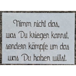 Schablone Nimm nicht das...