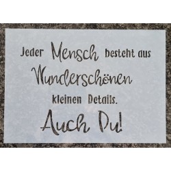 Schablone Jeder Mensch