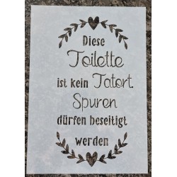 Schablone Diese Toilette