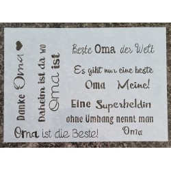 Schablone Oma