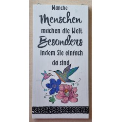 Schild Begegnungen weiss