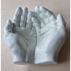 Beton Hände weiss Wetterfest