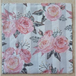 Serviette Rosen rosa