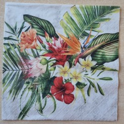 Servietten exotische Blumen...