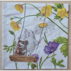 Servietten Blumen/Mäuse
