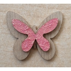 Holz Schmetterling rosa