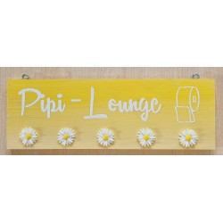 Schild Pipi-Lounge gelb
