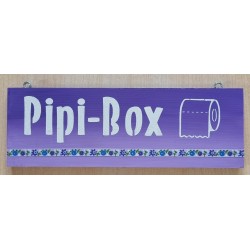 Schild Pipi-Box violette