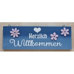 Schild Herzlich Willkommen...