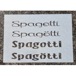 Schablone Spagotti/Spagötti