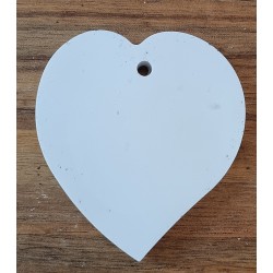 Beton Herz zum Hängen weiss