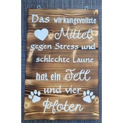 Schild geflammt  " Das...