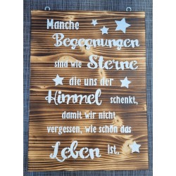 Schild geflammt  " Manche...