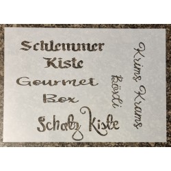 Schablone " Schlemmer Kiste "