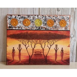 Bild " Massai " orange Töne