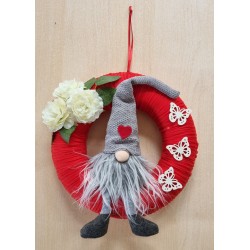 Tür/Wanddeko Ring rot...