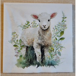 Serviette Lamm/Gras