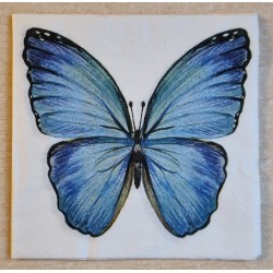 Serviette Schmetterling blau