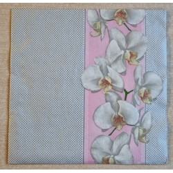 Serviette Orchideen rosa