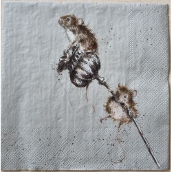 Serviette Zwei Mäuse