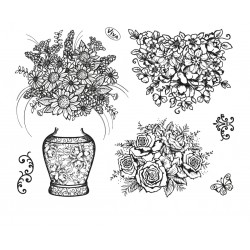 Clear Stamps Blumen/Vase