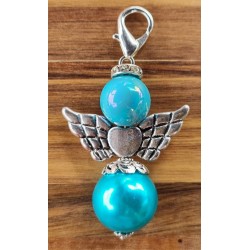 Perlen Engel türkis glänzend