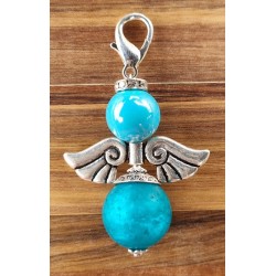 Perlen Engel türkis matt