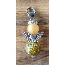 Perlen Engel gold/hellbraun