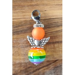 Perlen Engel orange/bunt