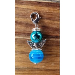 Perlen Engel türkis glänzend