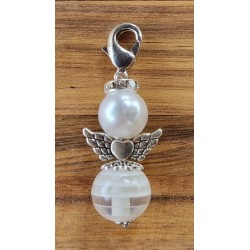 Perlen Engel weiss glänzend