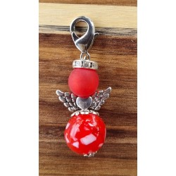 Perlen Engel rot matt