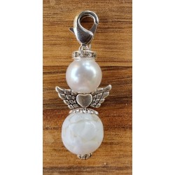 Perlen Engel weiss glänzend