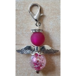 Perlen Engel transparent/pink