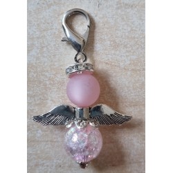 Perlen Engel transparent/rosa