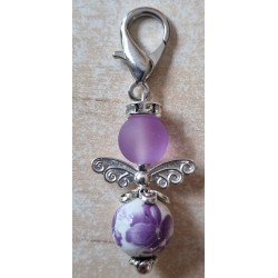 Keramik Perlen Engel flieder