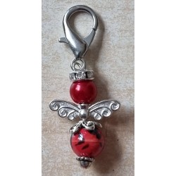 Stein Perlen Engel rot