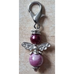 Stein Perlen Engel magenta