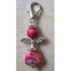 Herz Perlen Engel rot