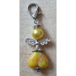 Herz Perlen Engel gelb/bunt