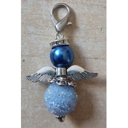 Glitzer Perlen Engel hellblau