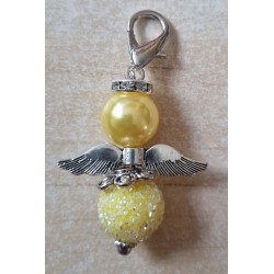 Glitzer Perlen Engel gelb